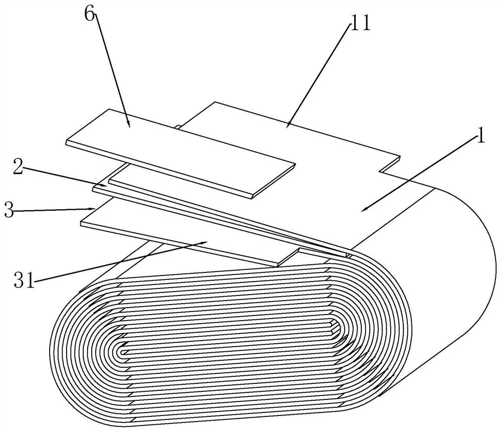 A winding arc battery and its manufacturing method