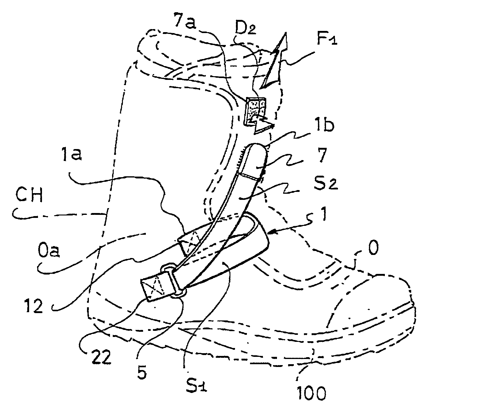 Innerl tightening mechanism for footwear