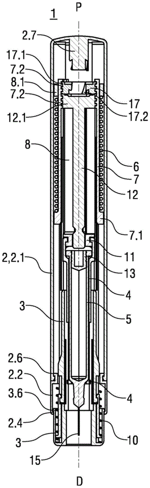 autoinjector having an inner plunger that disengages from the outer ...