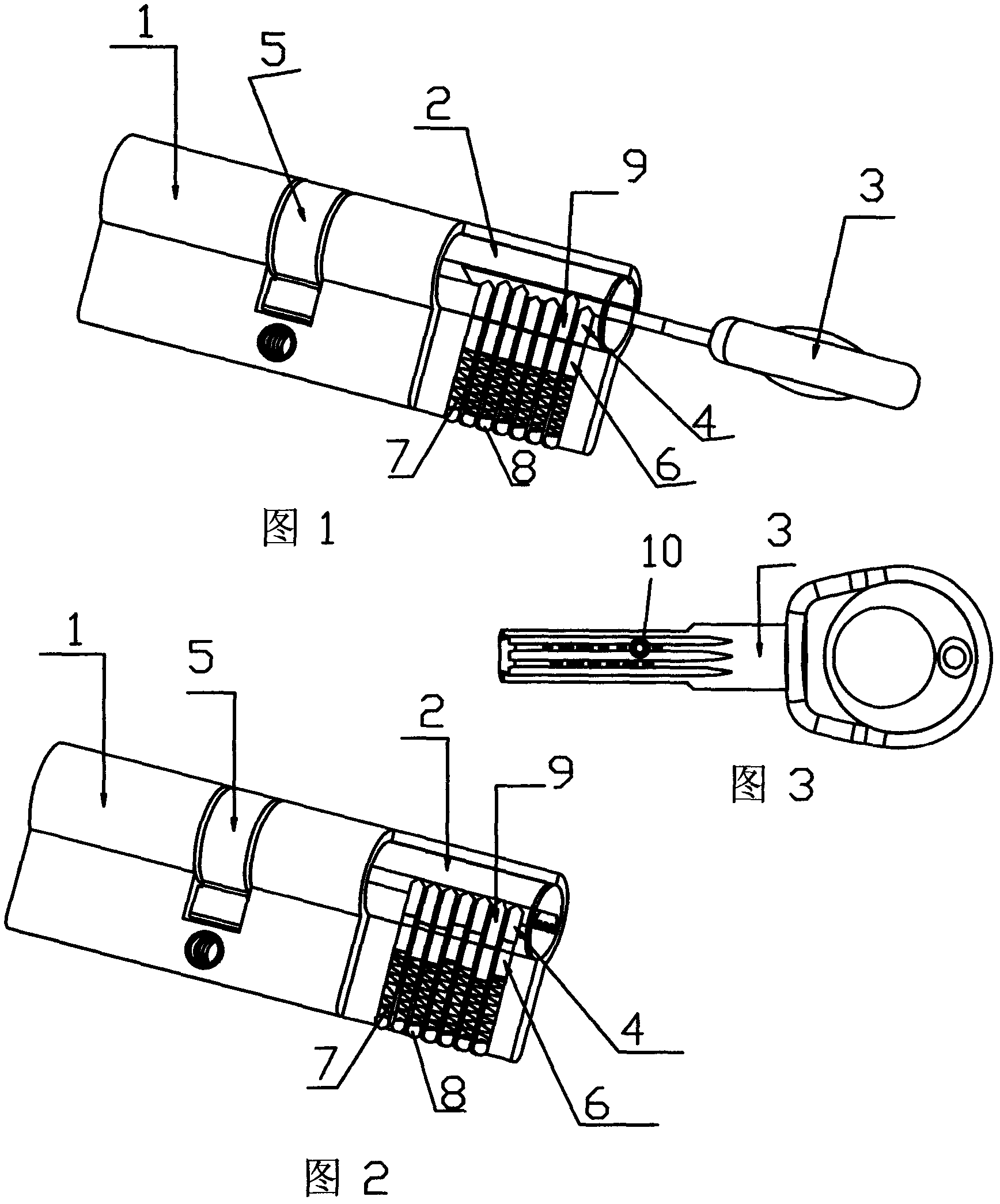 Lock cylinder capable of opening and closing