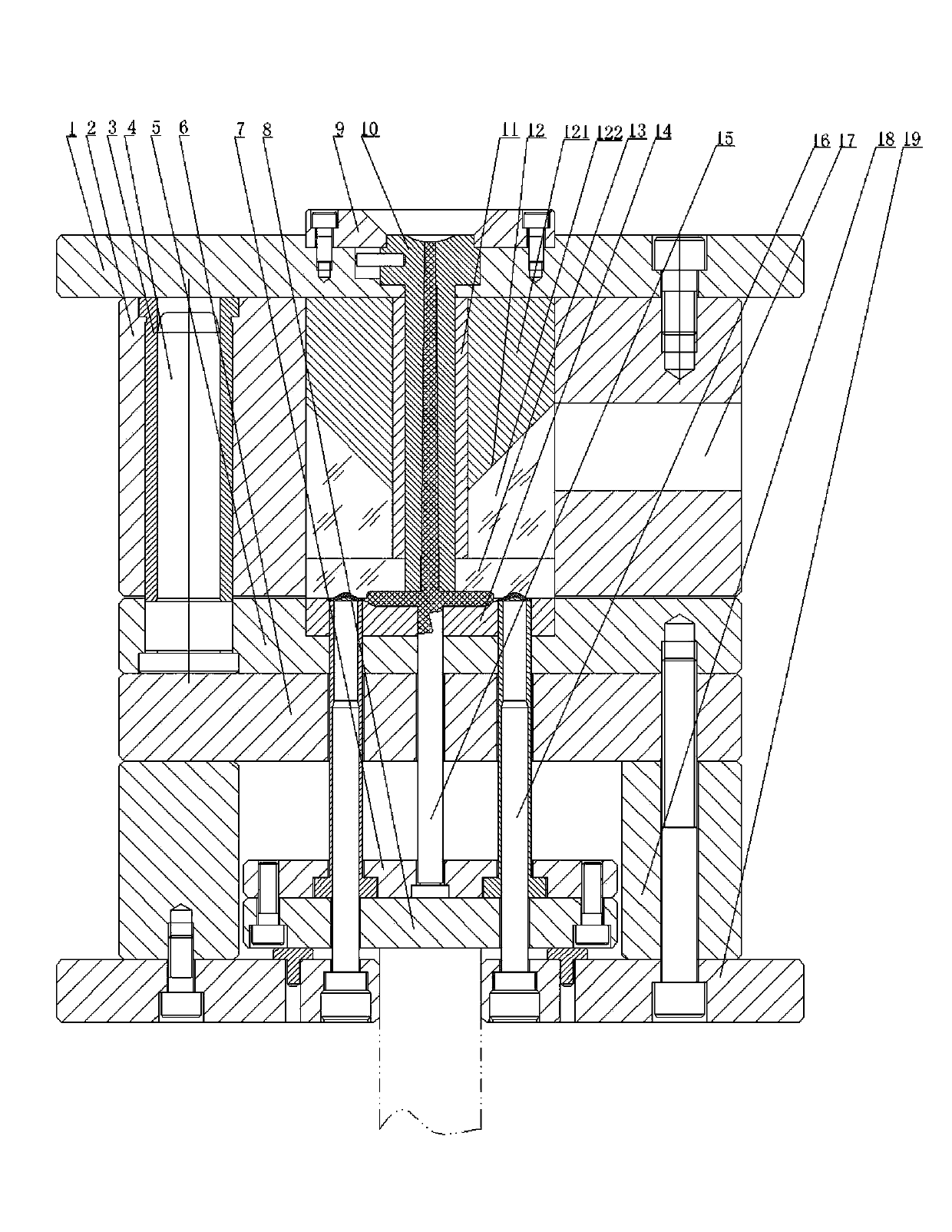 Visual injection molding mould