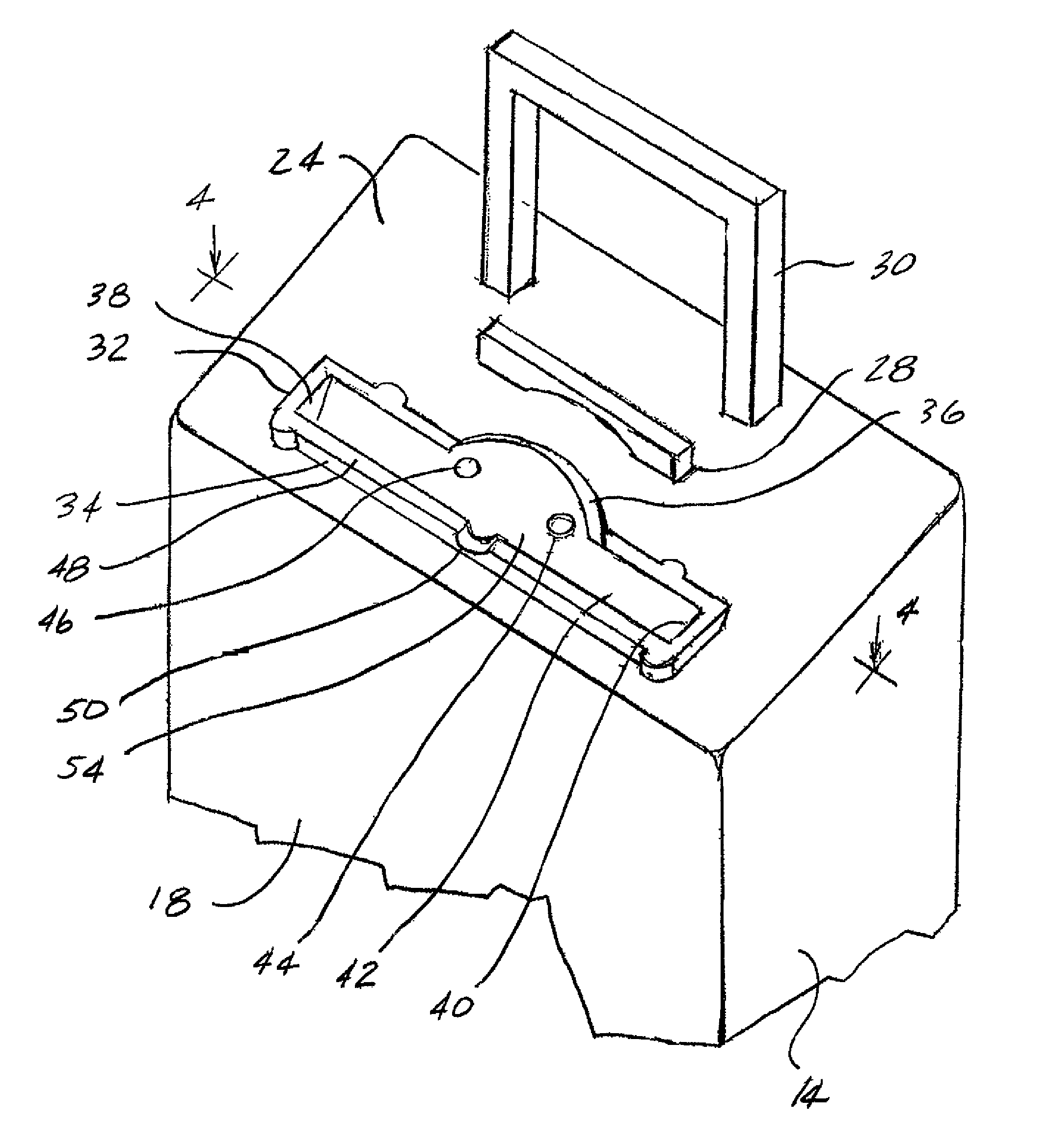 Luggage with support receptacle