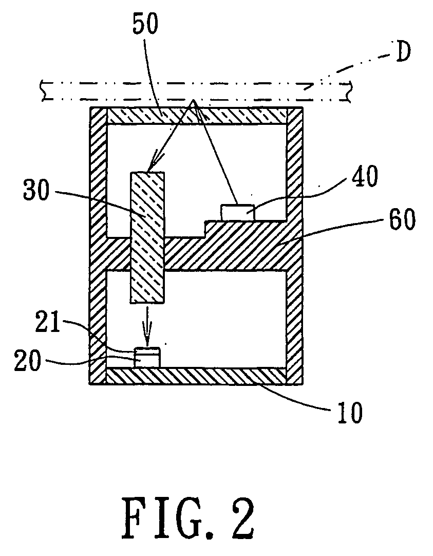 Image-sensing module using white LEDs as a light source thereof
