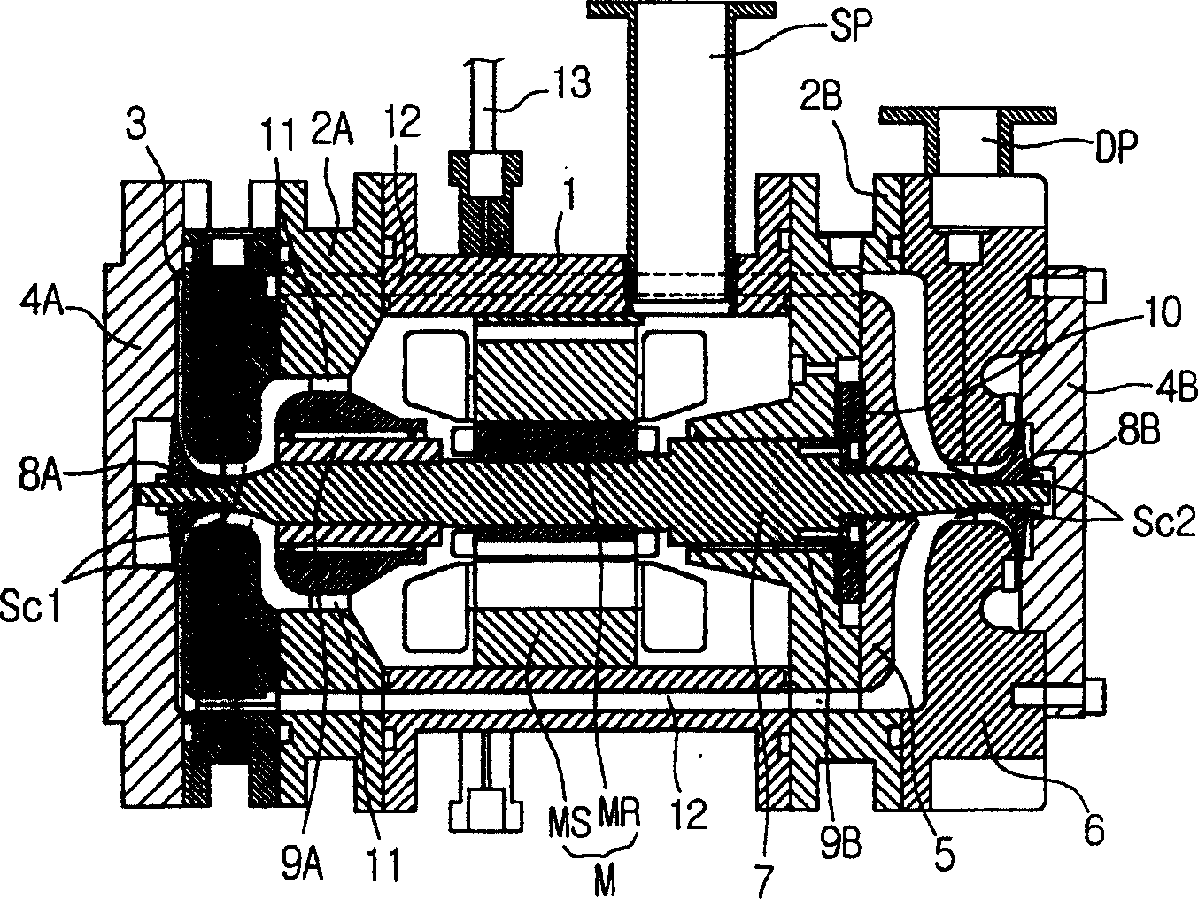 Structure for preventing centrifugal compressor from reverse rotation