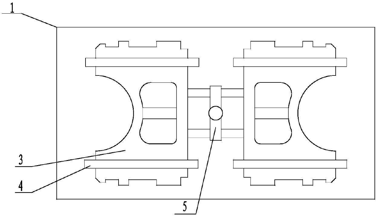 Casting process for bolt hole of large-scale ductile iron main bearing cover casting process