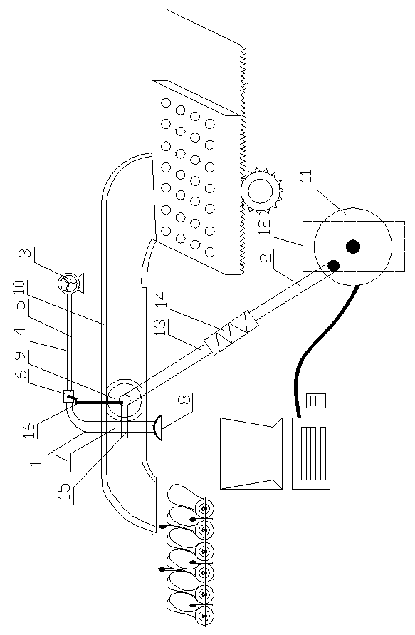 Escapement type regional unloading device of egg on-line detection equipment