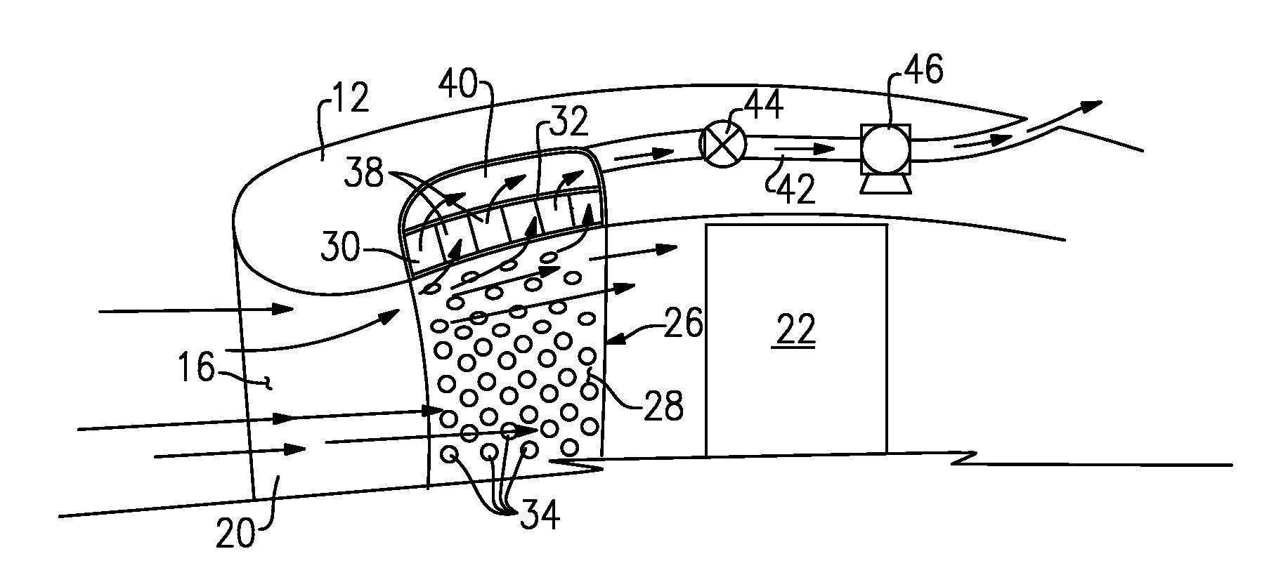 Integral suction device with acoustic panel