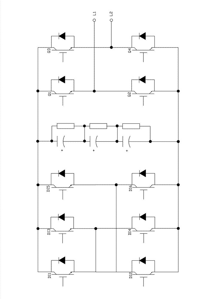 Alternating current dual-control and high-voltage matrix frequency-conversion electronic control system of hoisting machine