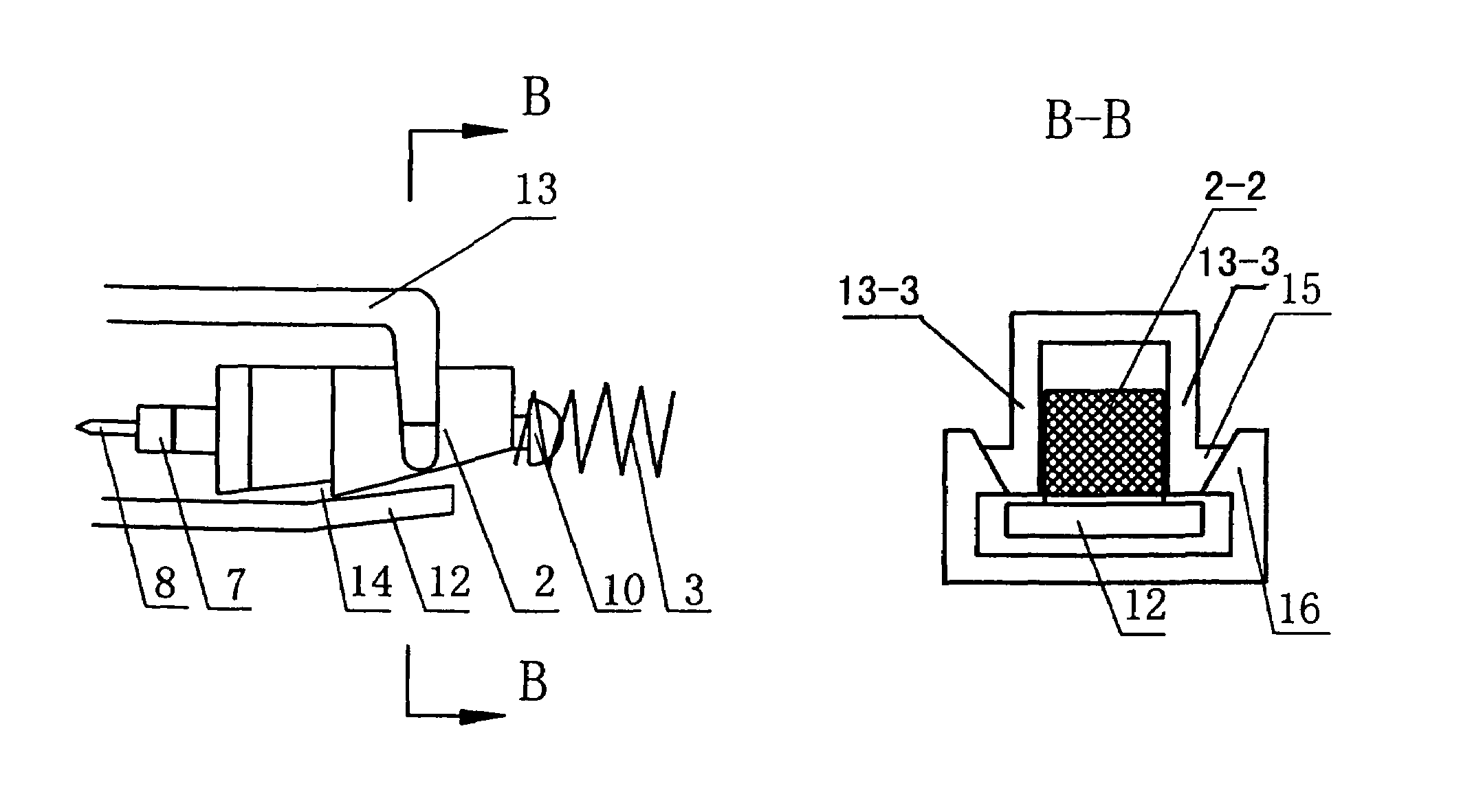 Automatic safe disposable blood sampling device of casing self-locking type