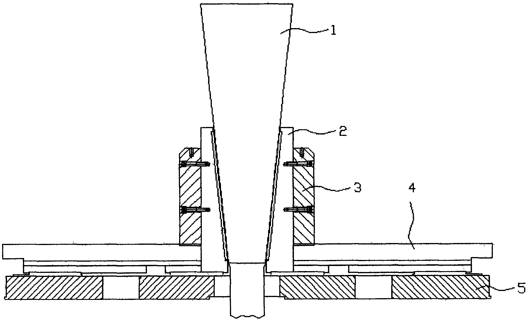 Hot bulging method for rectangular bearing steel rolled ring