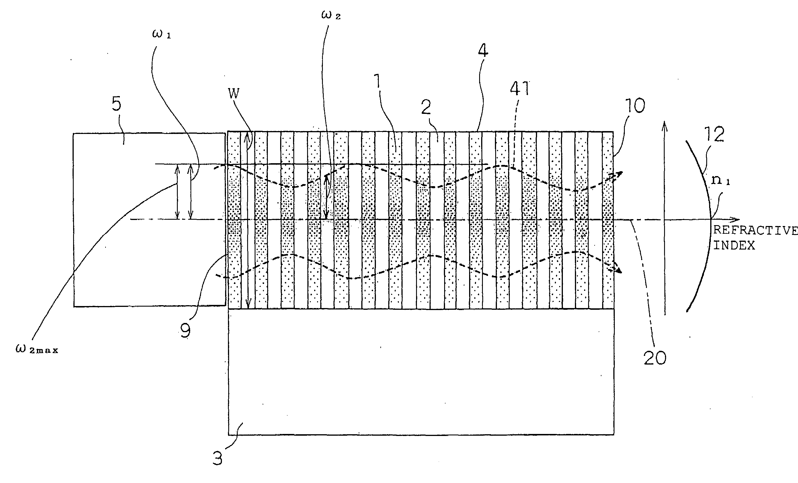 Optical device, and production method for photonic crystal slab
