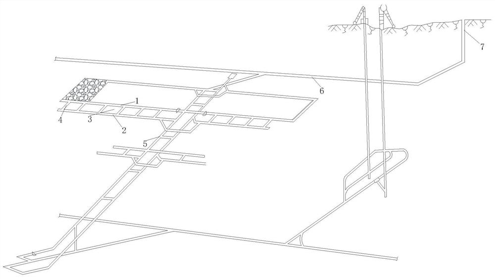 An underground gasification method for protecting coal pillars in coal mine sections