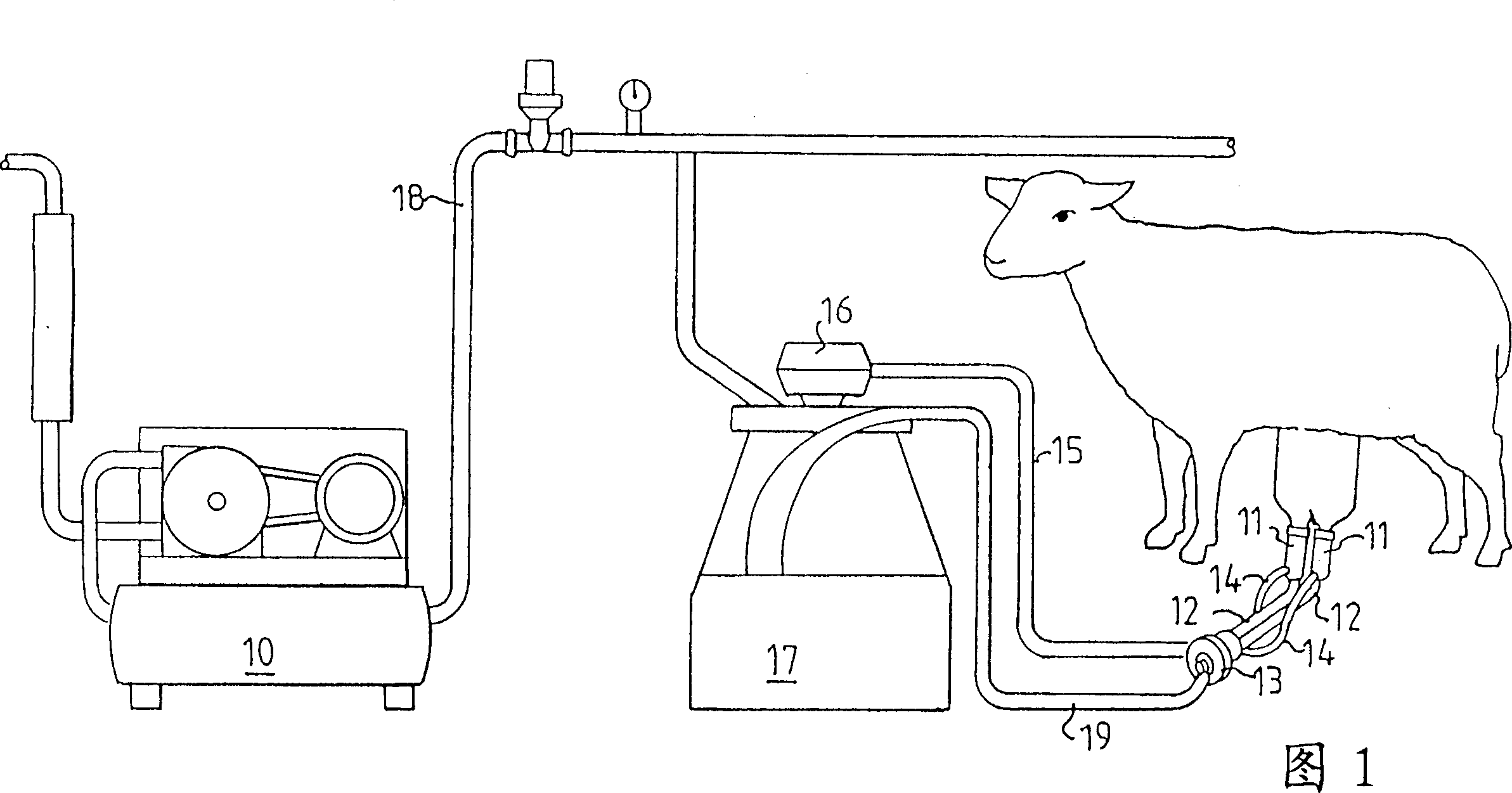 Valve, milking claw and milking system