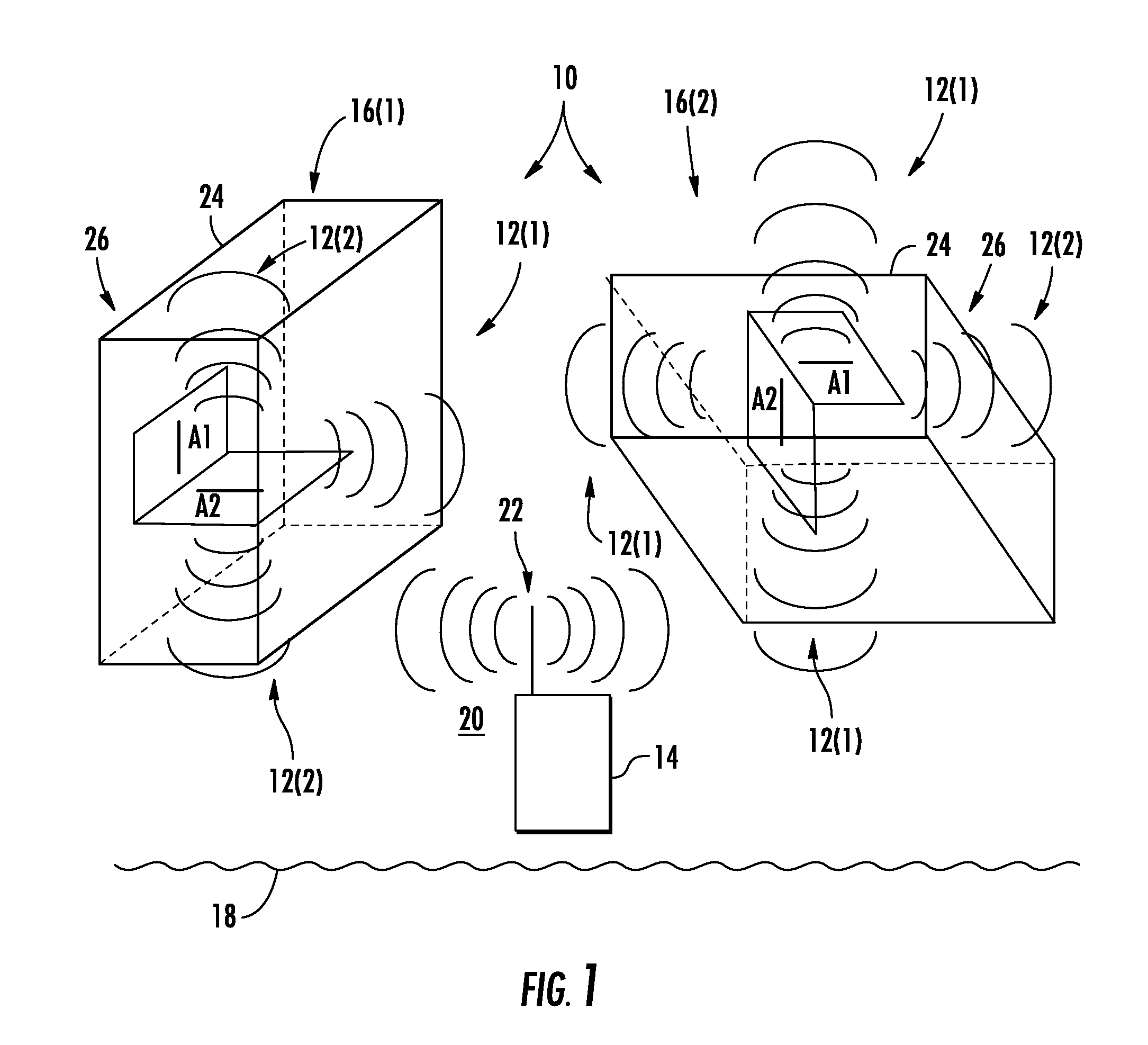 Antenna selection based on orientation, and related apparatuses, antenna units, methods, and distributed antenna systems