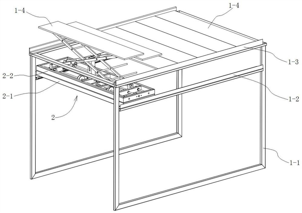 A loft-style shelf based on the space conversion of the upper decking trolley