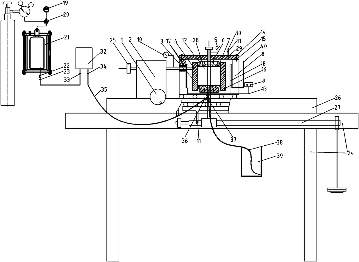 A soil direct shear test device and method for simulating immersion-air-drying cycle