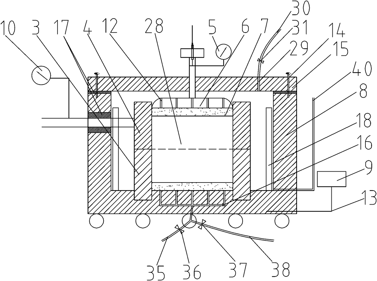 A soil direct shear test device and method for simulating immersion-air-drying cycle