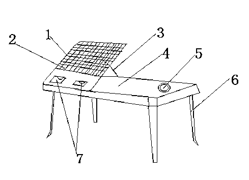 Laptop folding table