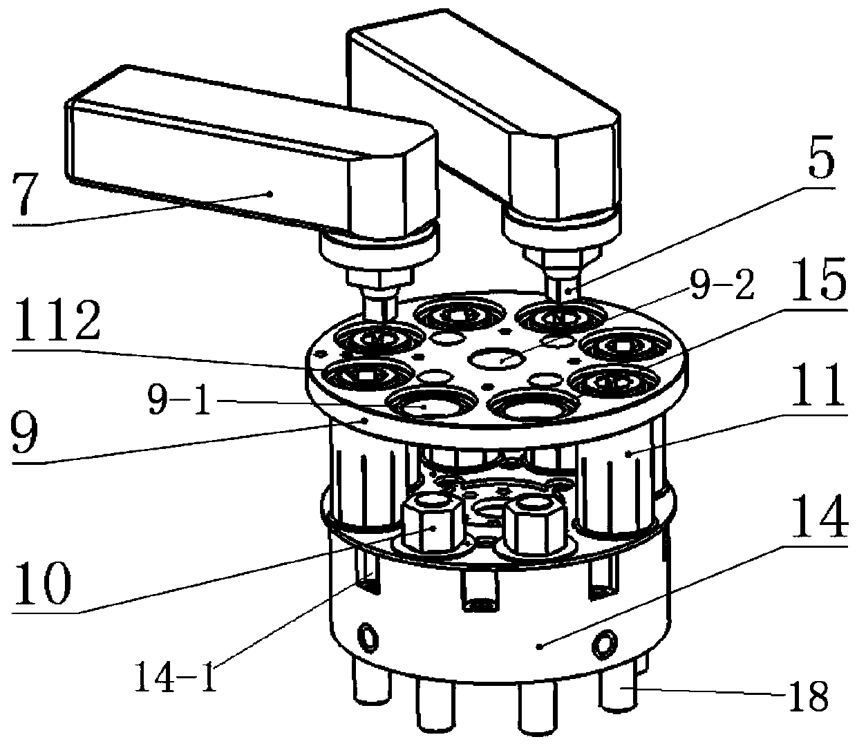 Automatic nut loosening and tightening device for reaction kettle