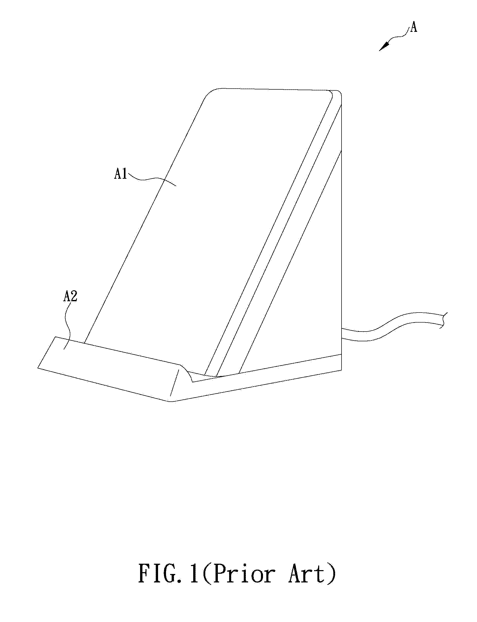 Wireless-charging base for charging in flat or inclined position