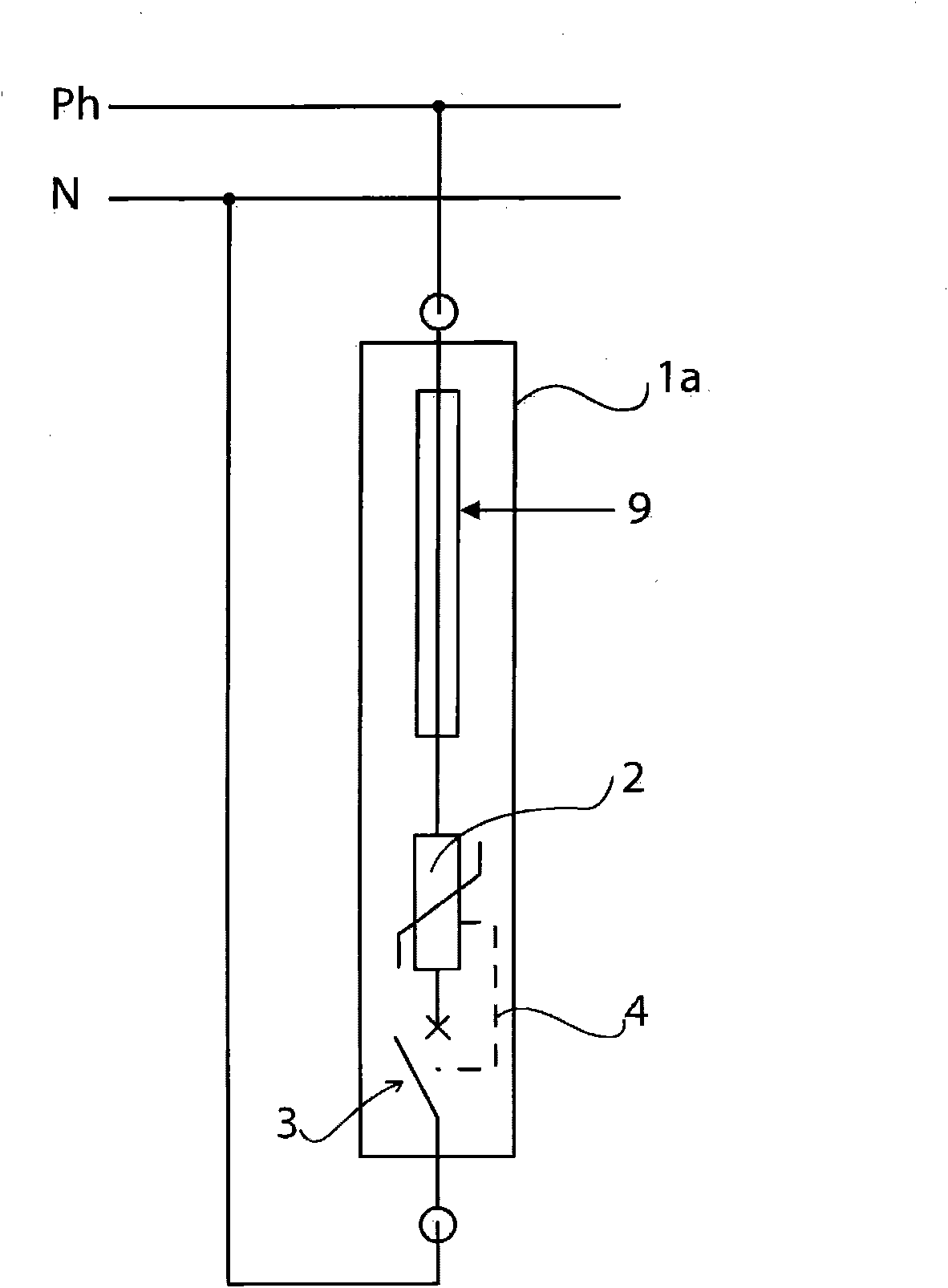 Device for the protection of an electrical installation against voltage surges
