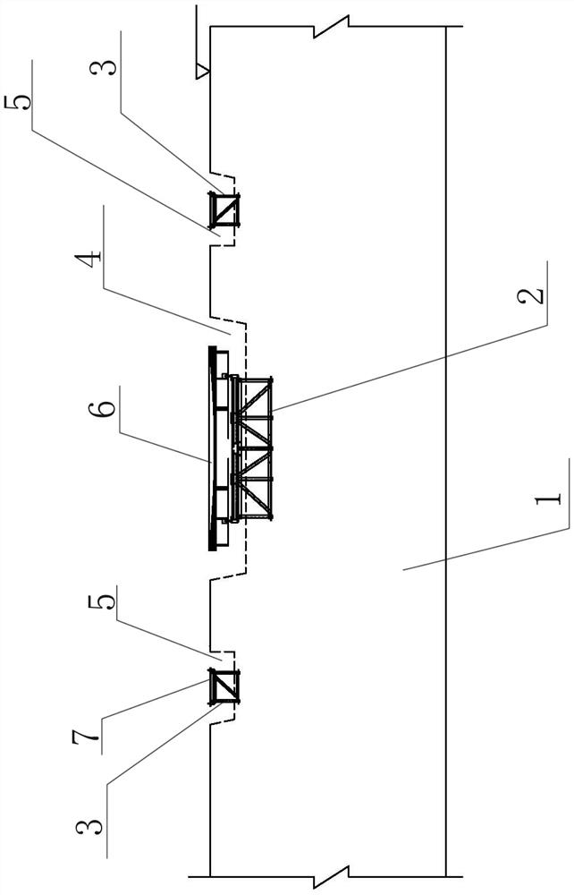 A construction method for the lower cap structure of a spherical flat hinge of a large swivel bridge