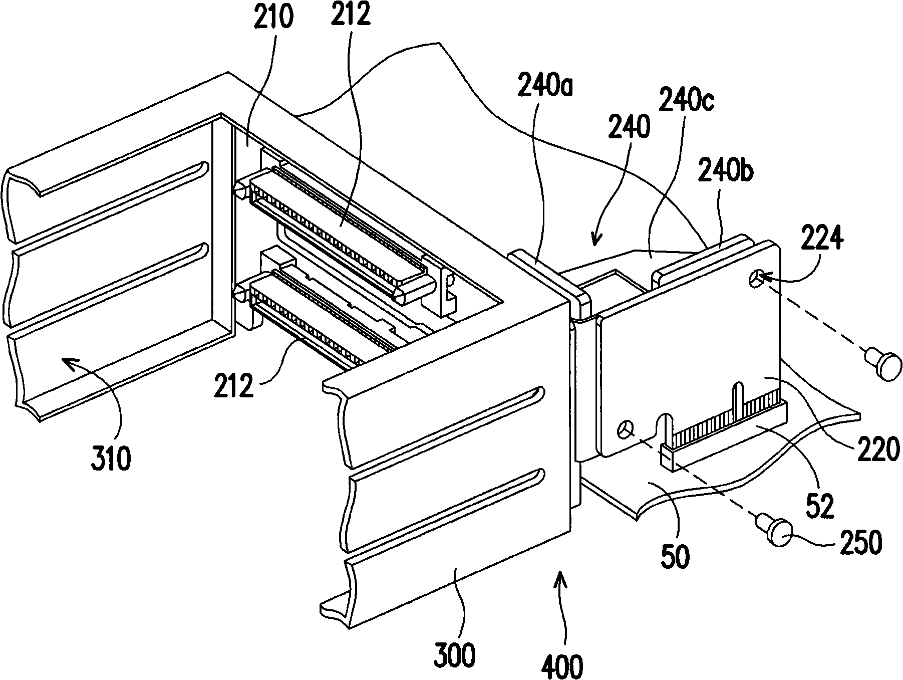 Expansion board and expansion board fixing structure thereof
