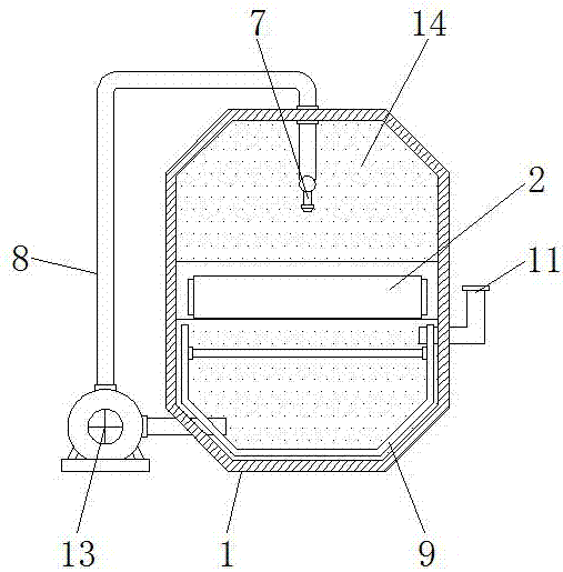 Cleaning device capable of recycling water and used for steel wire production line