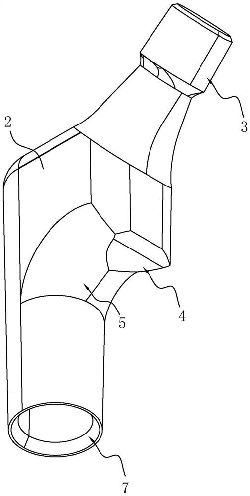 Hip-joint prosthesis upper-end structure capable of replacing small tuberosity part
