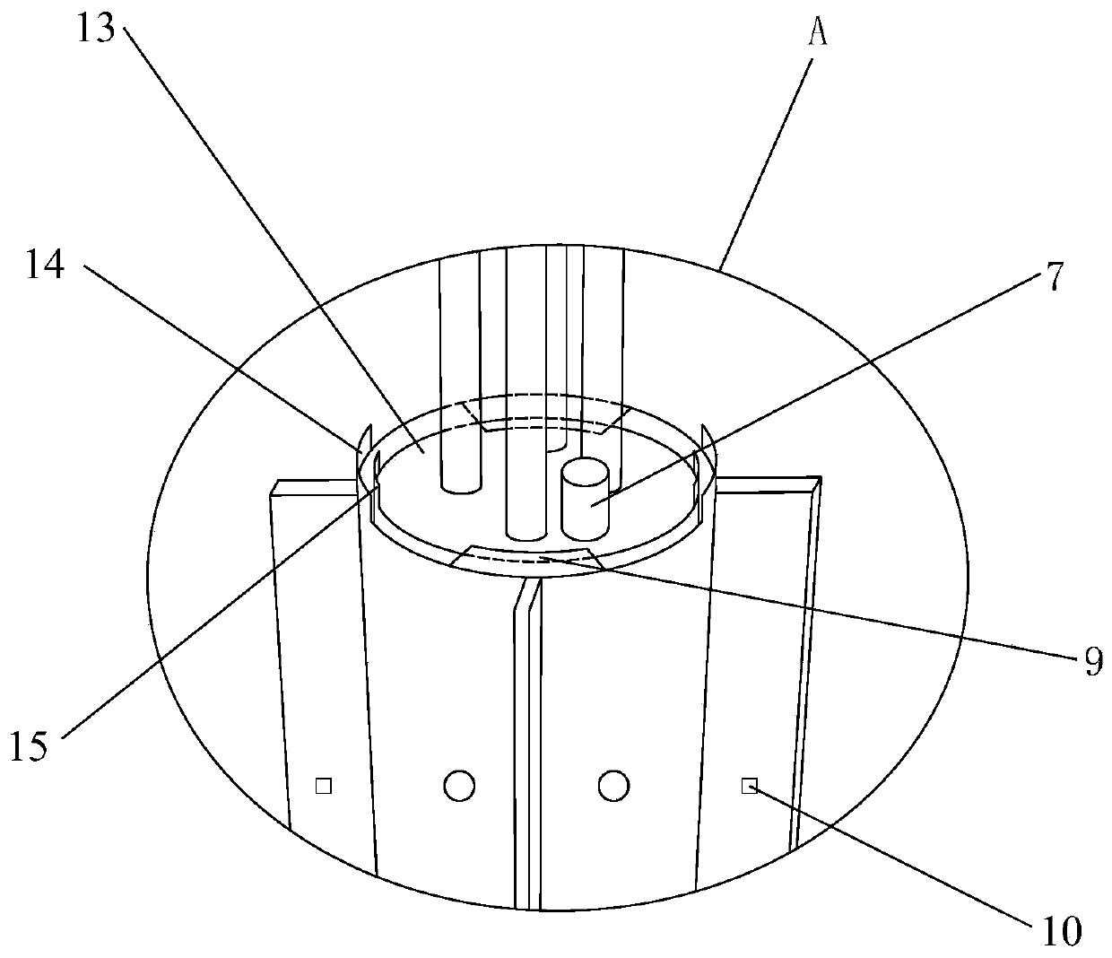 A coal pile temperature measurement and cooling grouting device and system