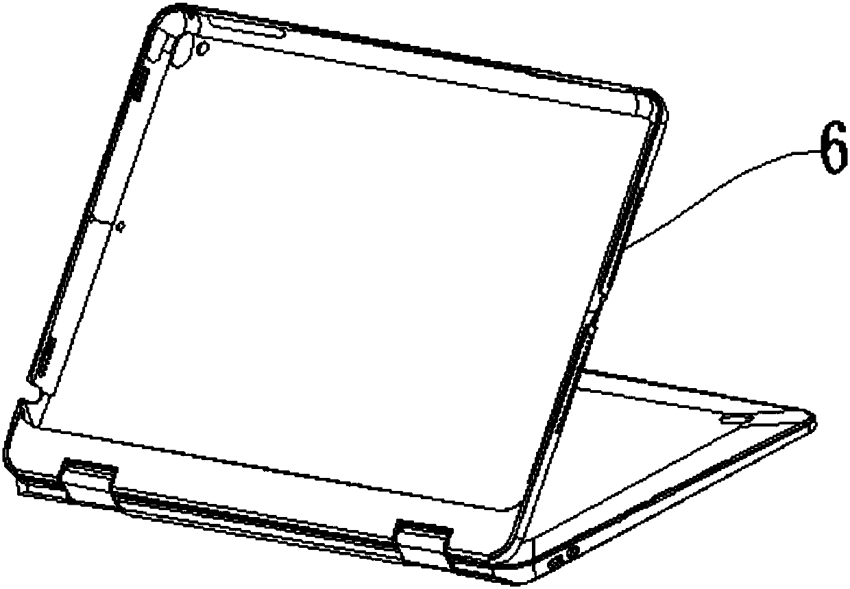 Flat plate type notebook computer flipping device