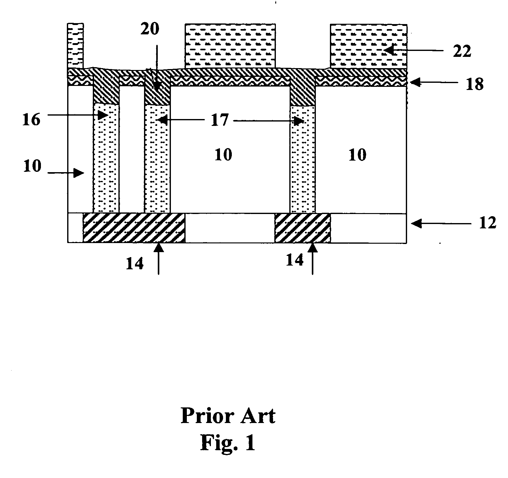 Method of filling structures for forming via-first dual damascene interconnects
