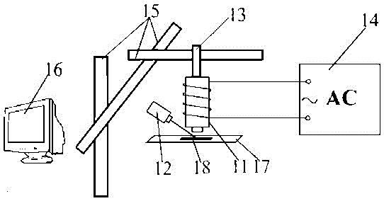 Magnetic induction sintering device suitable for sintering of metal nanometer particles