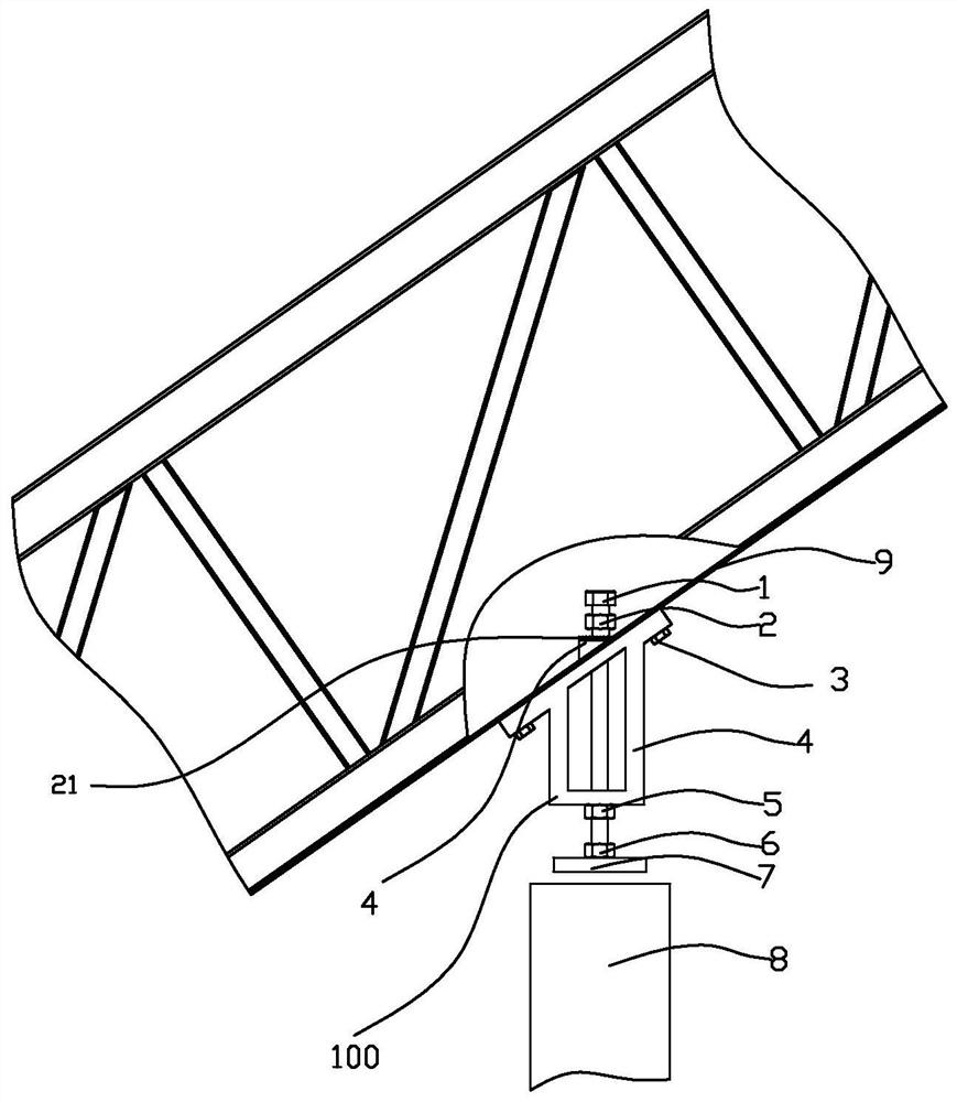 Supporting structure for escalator or sidewalk