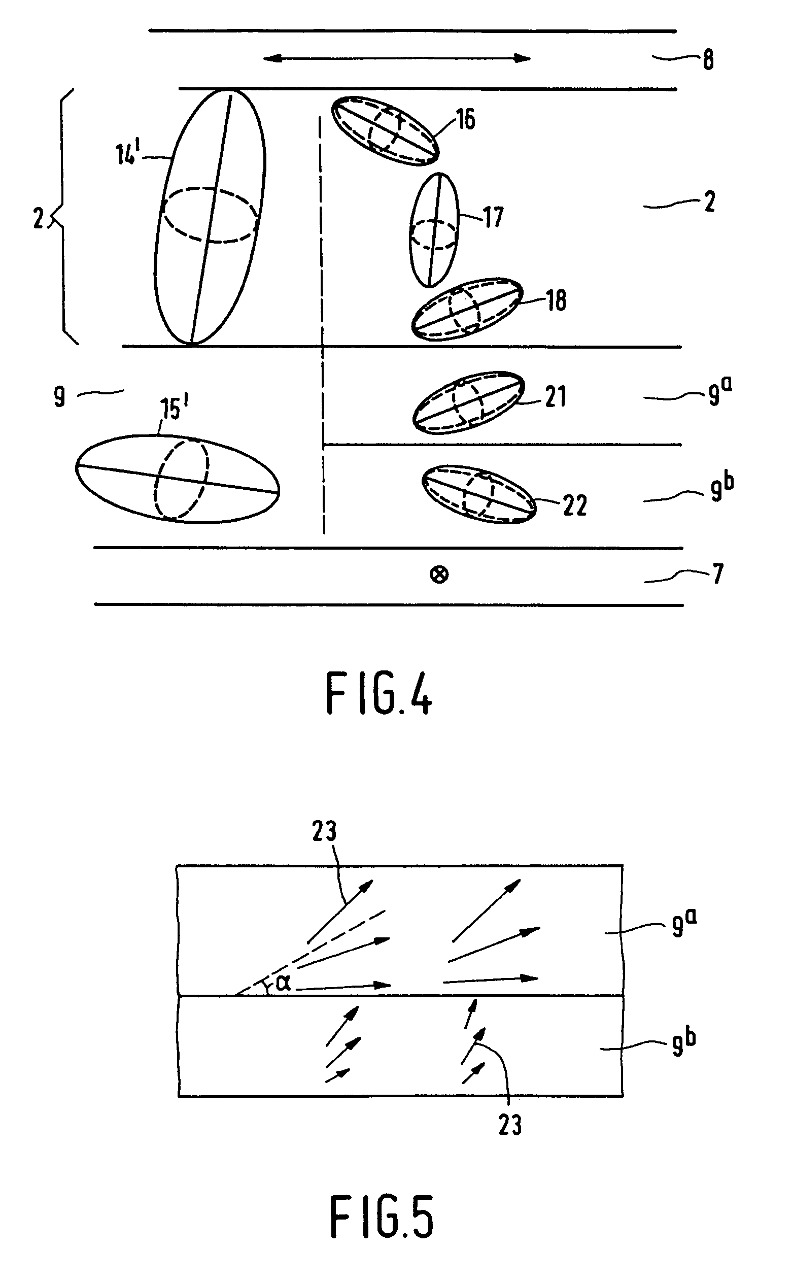 Method of manufacturing a compensator layer with retardation foils exhibiting tilt angles parallel to planes normal to the foils and angled with respect to one another