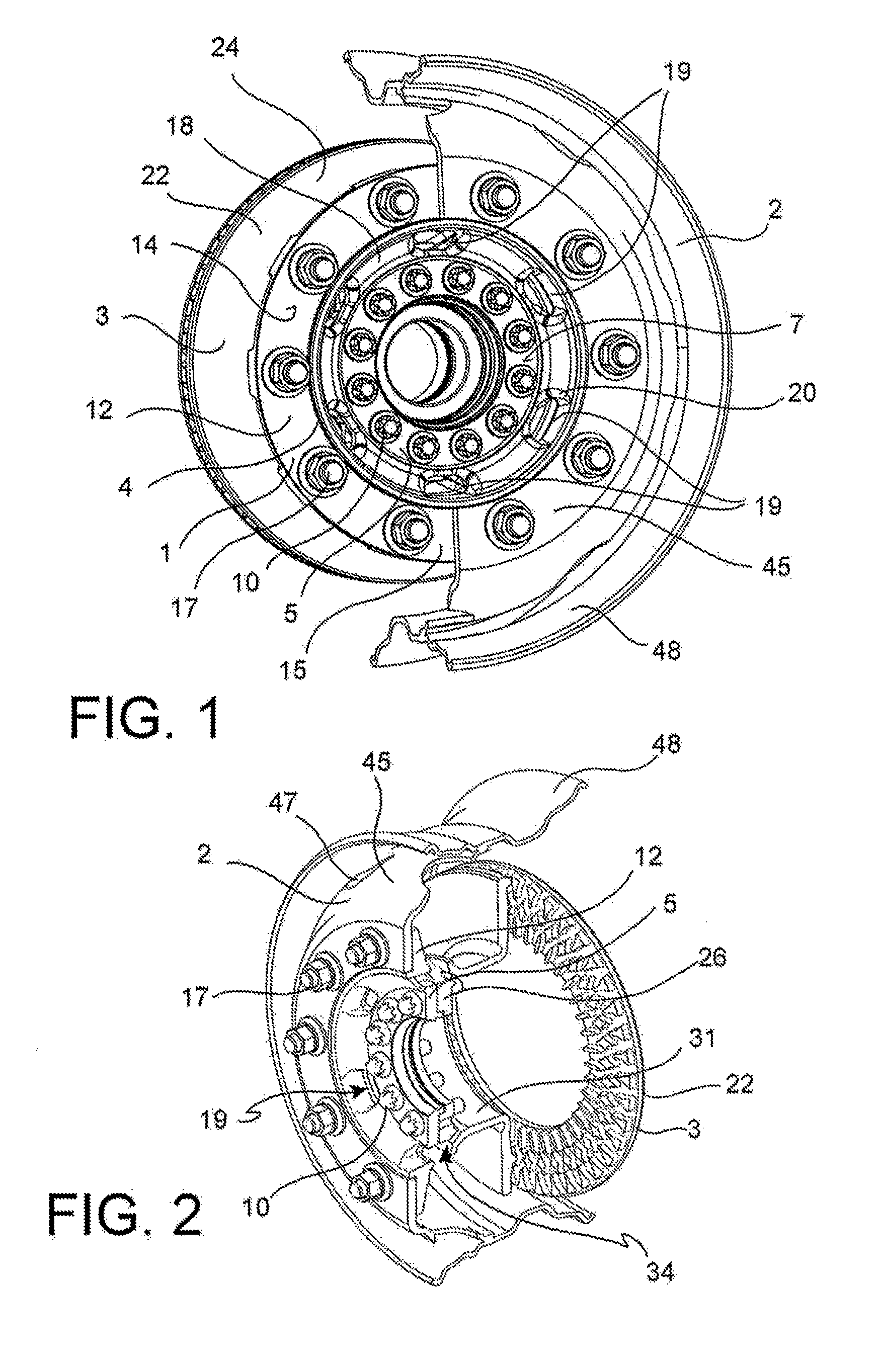 Assembly connection flange and brake disc