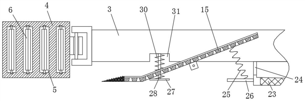 Limiting device for lowest down-regulation position of header of agricultural harvester