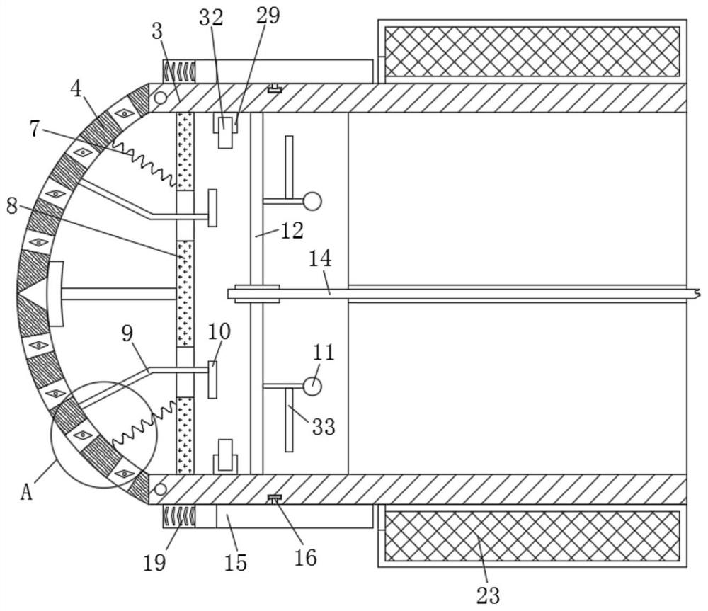Limiting device for lowest down-regulation position of header of agricultural harvester