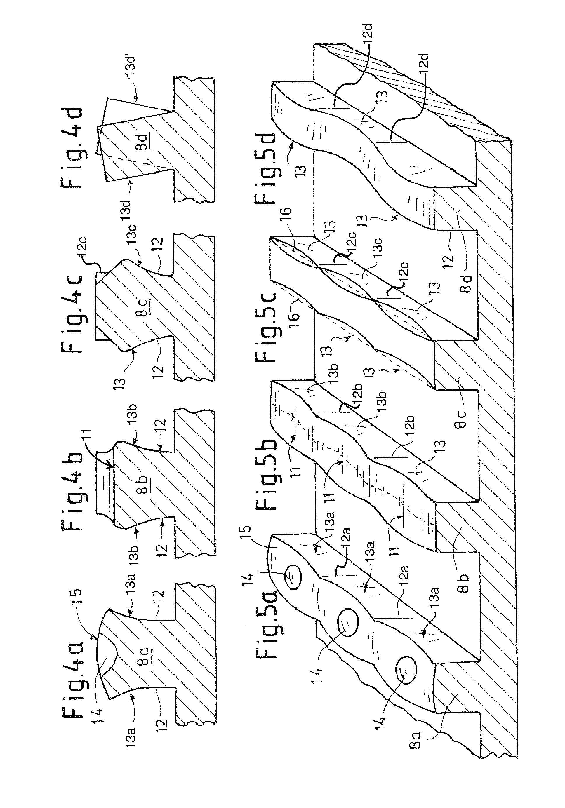 Process for roughening metal surfaces