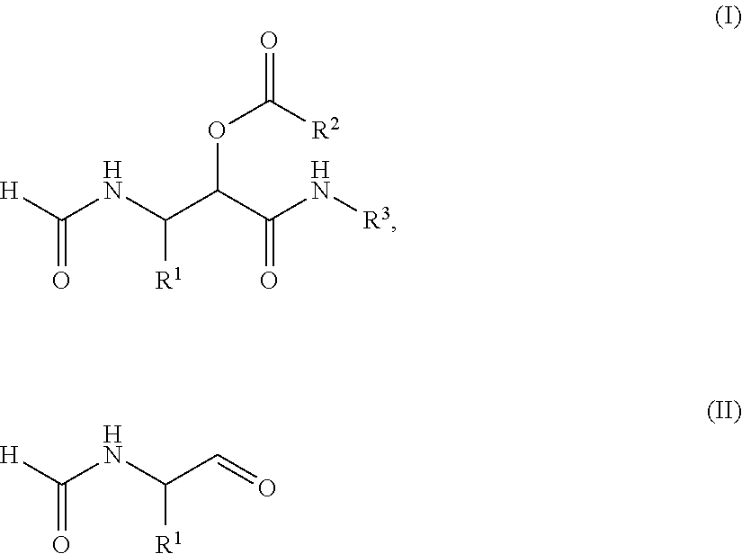 Process for the preparation of α-acyloxy β-formamido amides
