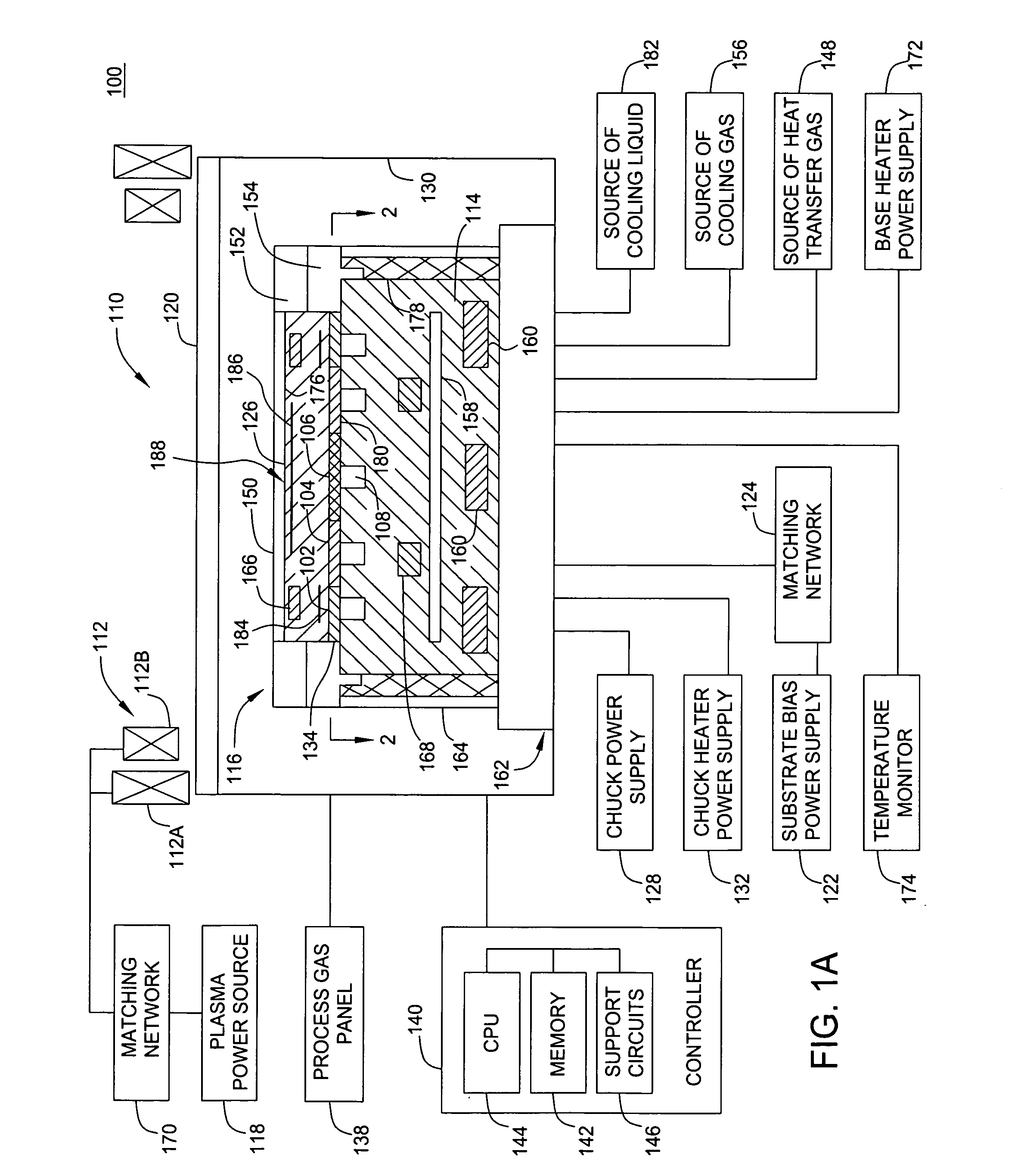 Method and apparatus for controlling temperature of a substrate