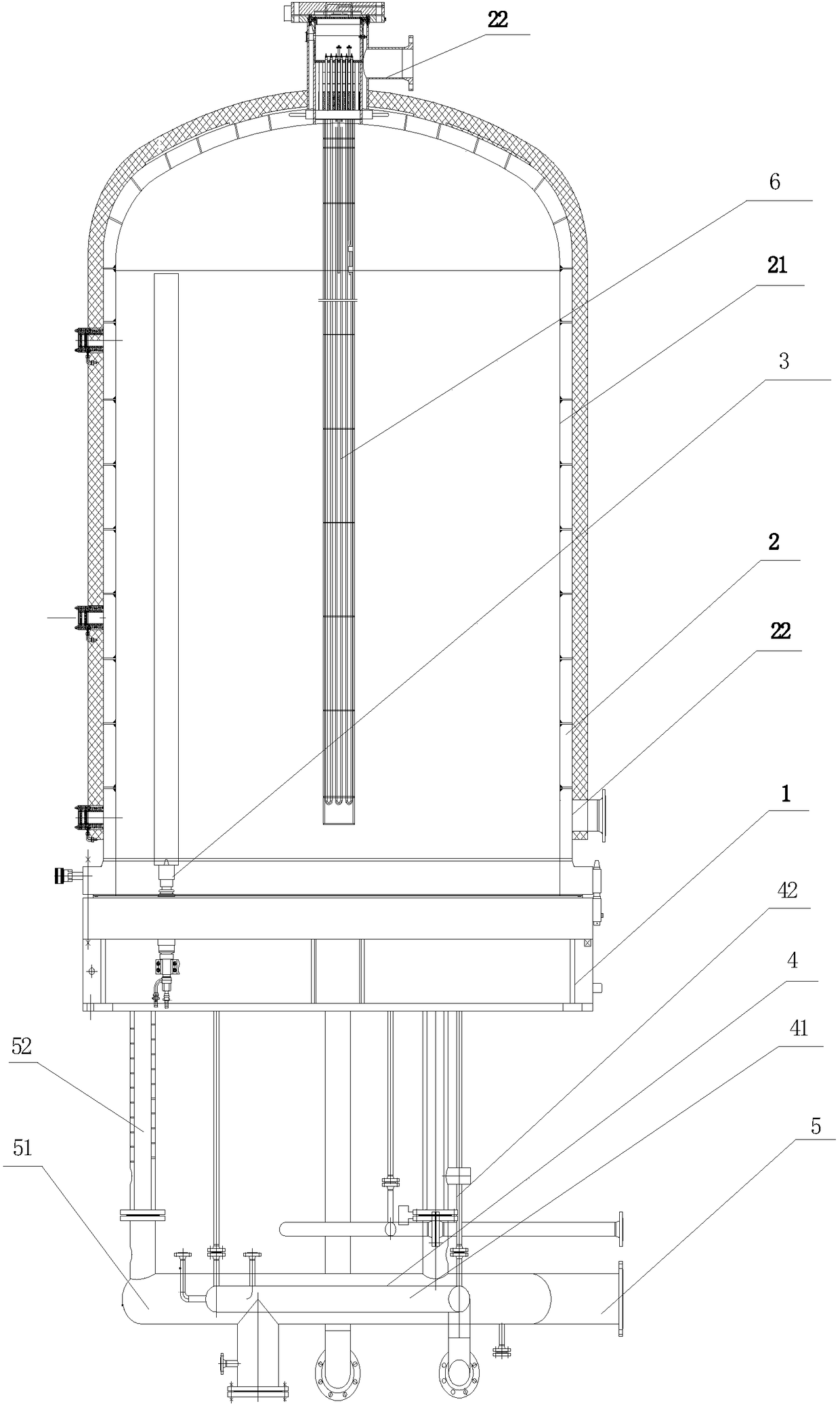 Polycrystalline silicon reduction furnace with controllable gas phase