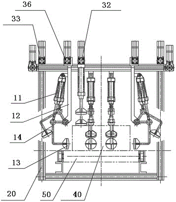 Automatic distressing device for amorphous alloy iron core