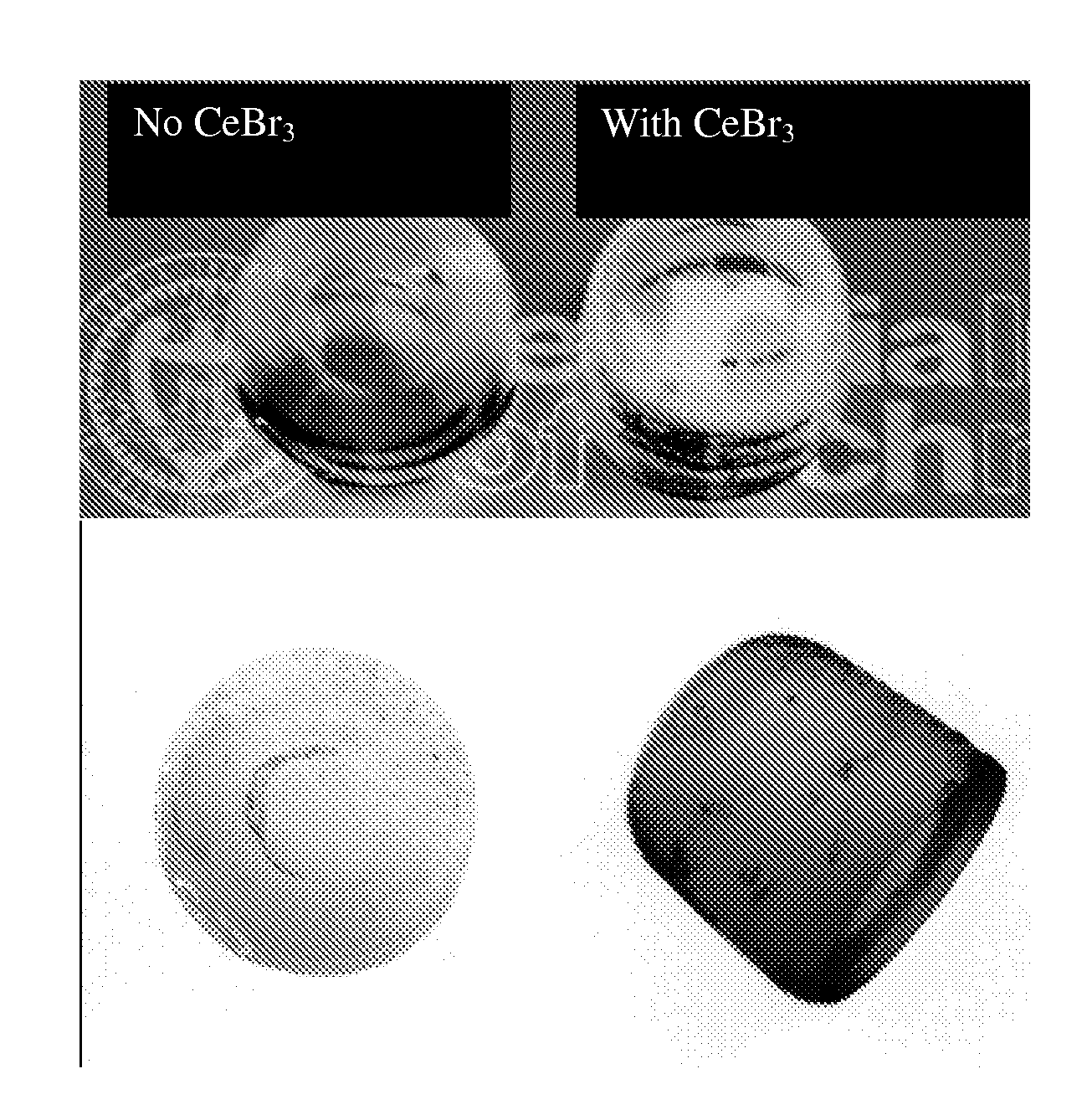 Transparent glass scintillators, methods of making same and devices using same
