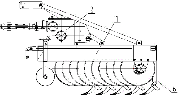 Novel deep-ploughing and deep-digging stubble burying machine