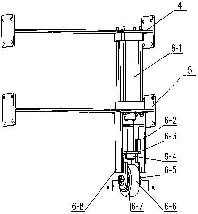 Compression roller mechanism suitable for curved surface laying of composite material