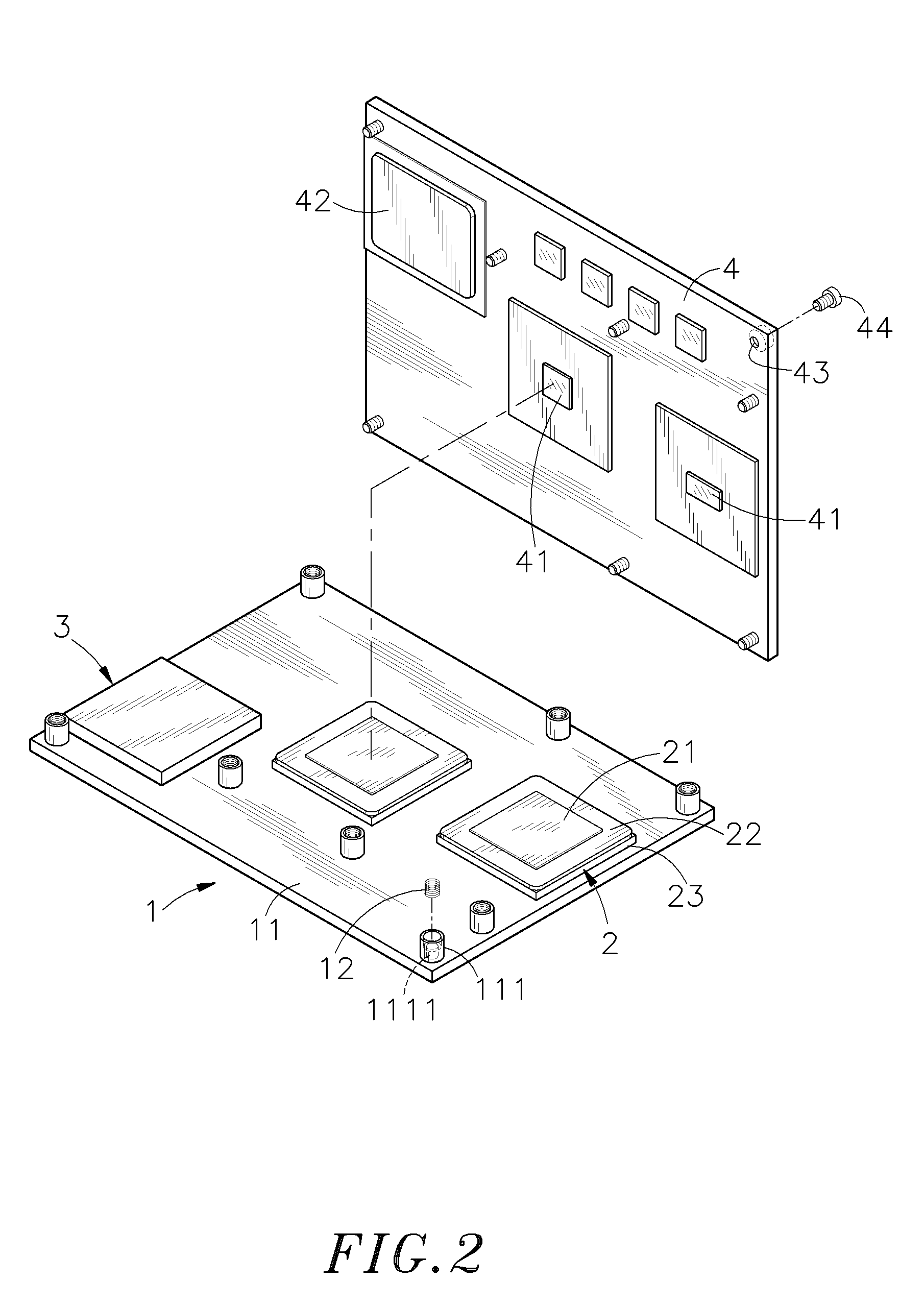 Stacked heat-transfer interface structure