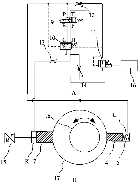 Electro-proportional pressure continuously-adjustable hydraulic motor/pump