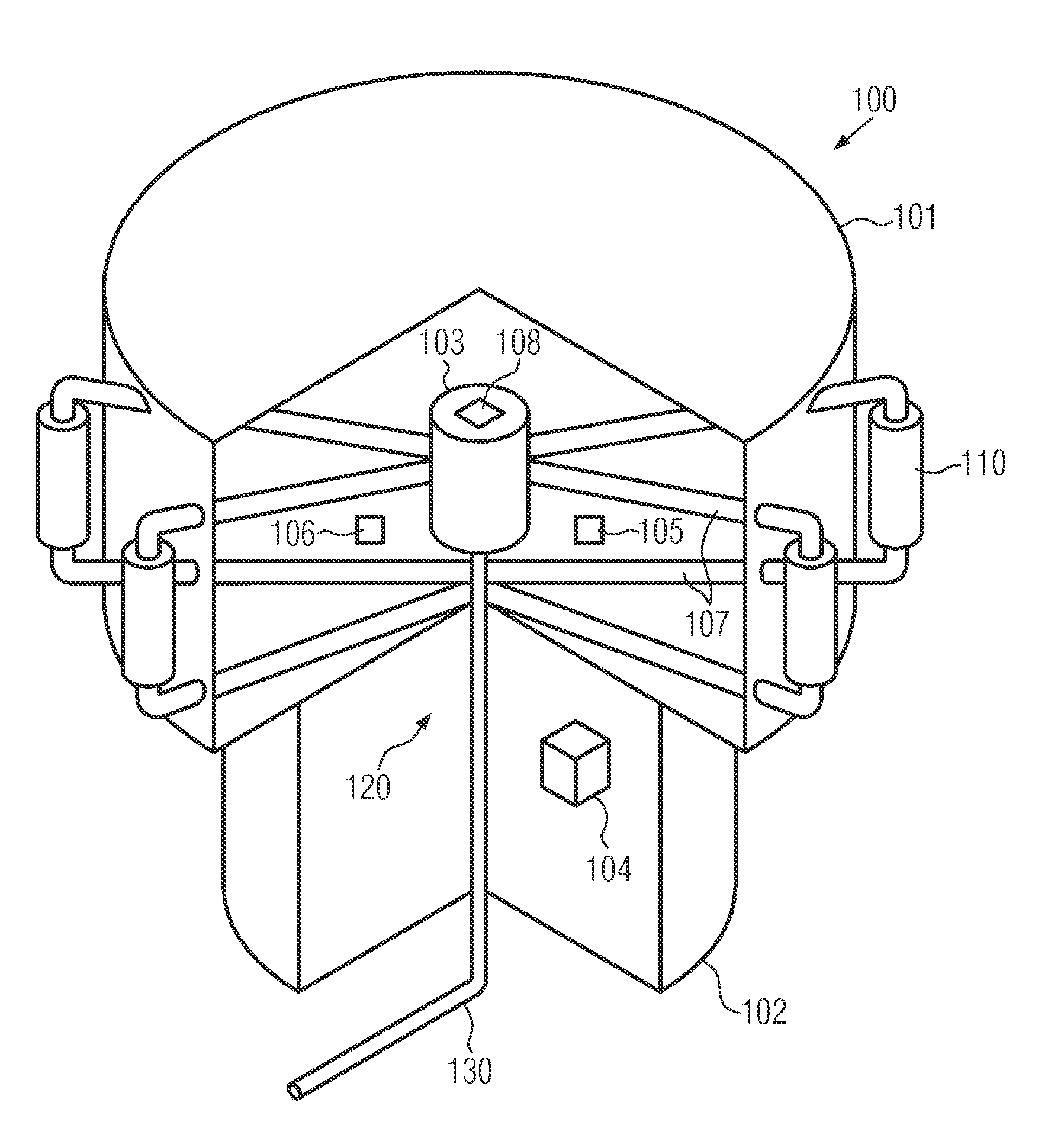 Blow molding machine with internal tempering device