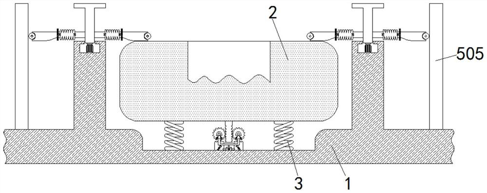 Molten metal splashing prevention cooling protection equipment for casting mold opening of large casting